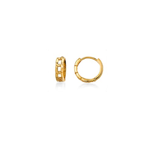 Frances Grace 10K Canadian Gold Chain Link Mini Hoops