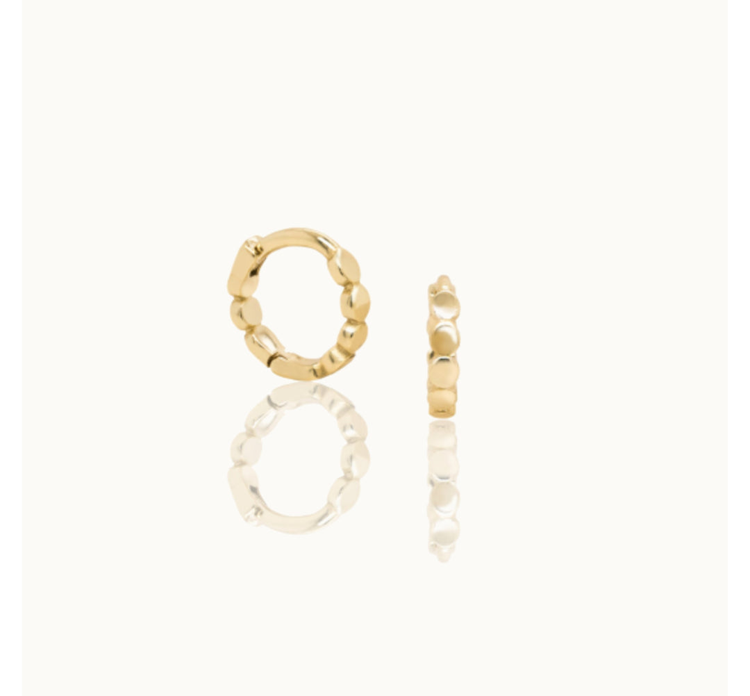 Frances Grace 10K Canadian Gold Mini Dotted Huggies
