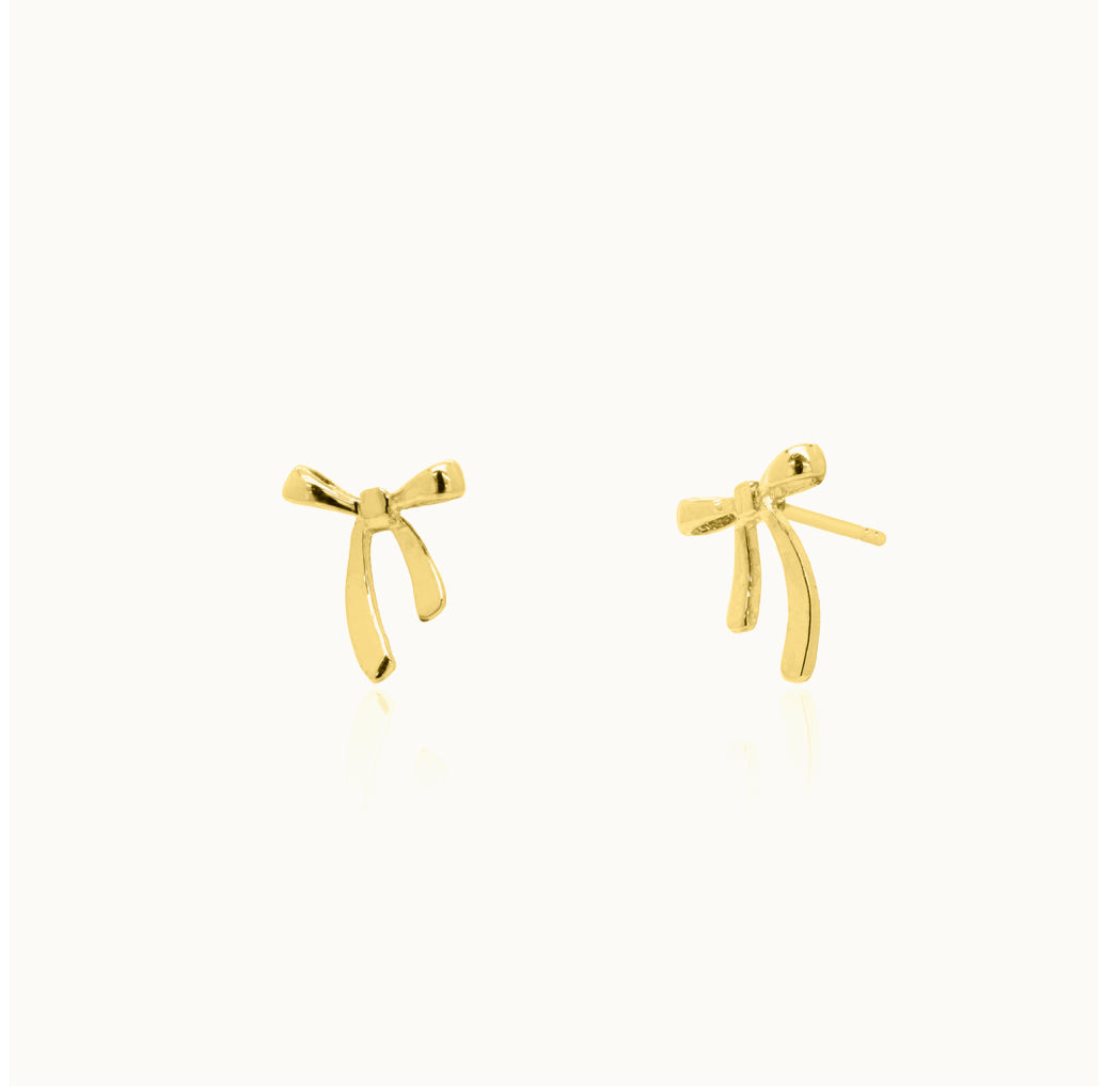 FRANCES GRACE 10K GOLD BOW STUD EARRINGS
