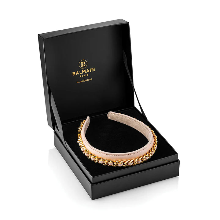 BALMAIN Limited Edition Leather Chain Headband