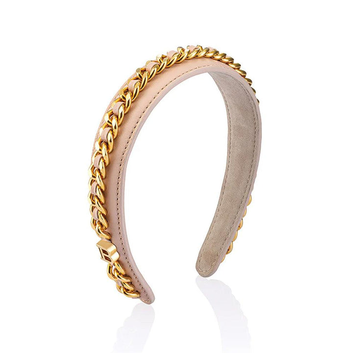 BALMAIN Limited Edition Leather Chain Headband