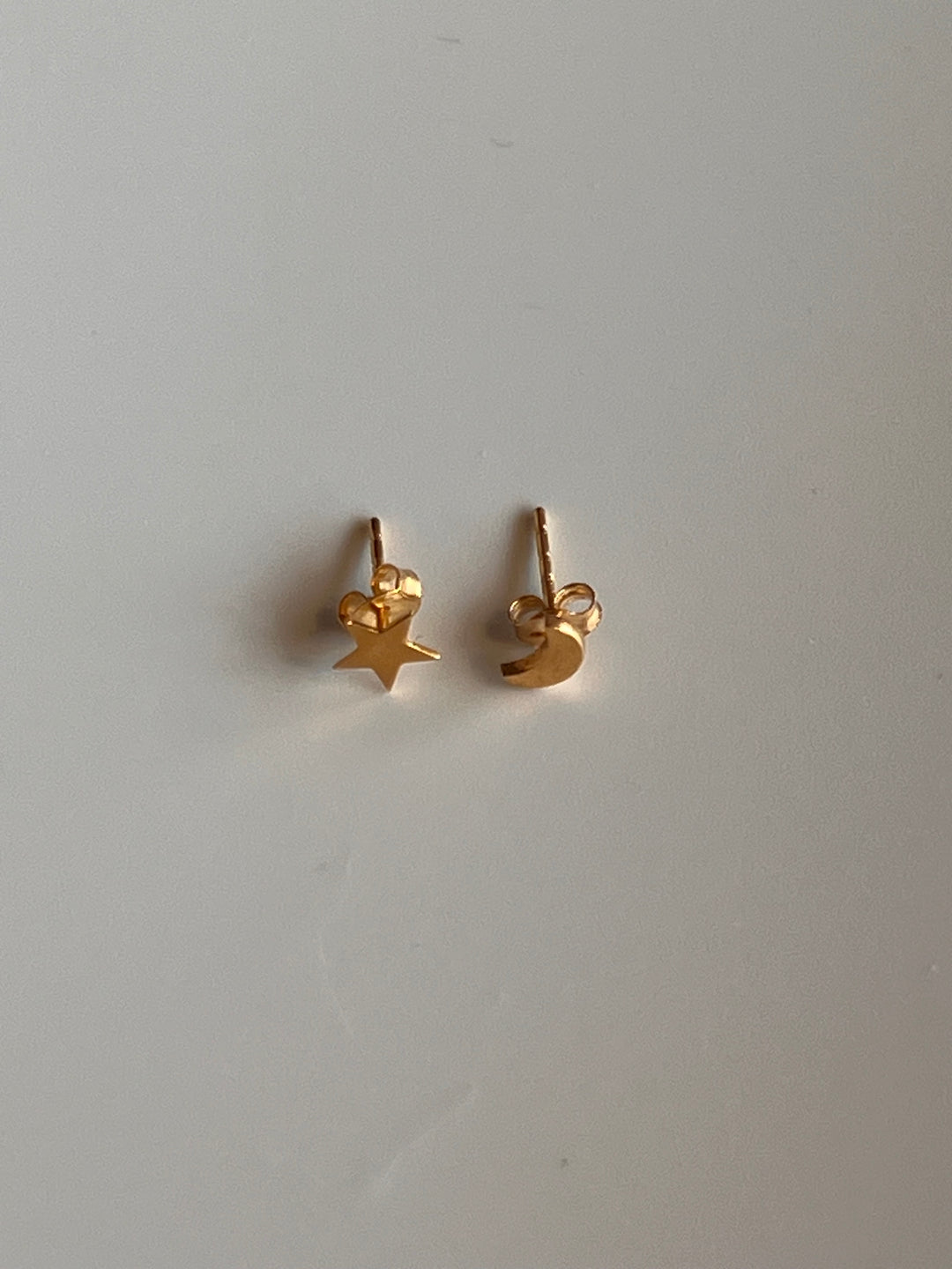 Frances Grace 10K Gold Star and Moon Stud Earrings