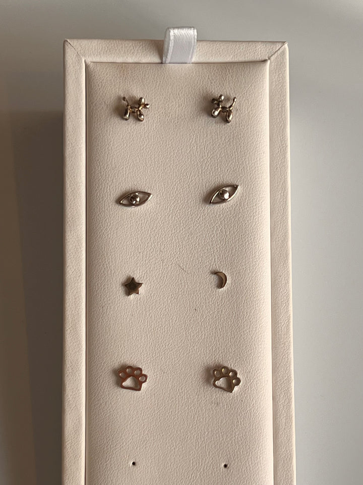 Balloon Dog Silver Stud Earrings