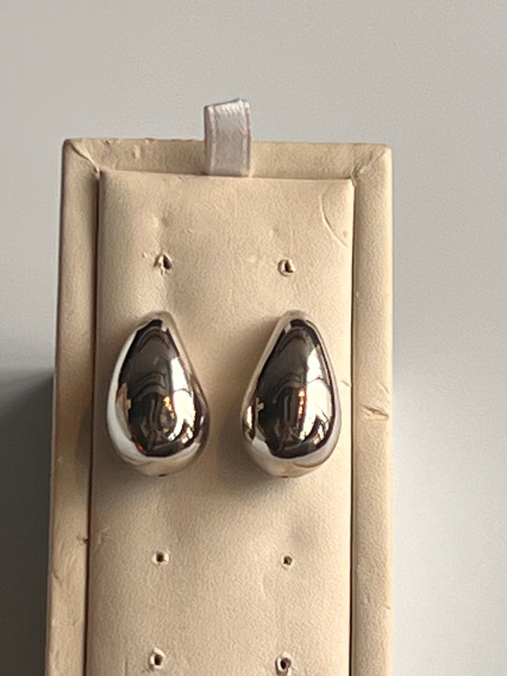 Frances Grace Silver Bubble Teardrop Earrings (Large)