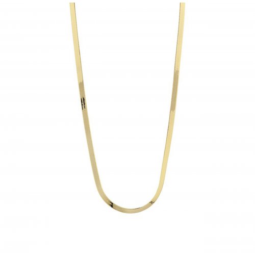 Load image into Gallery viewer, 14k Gold Herringbone M Necklace
