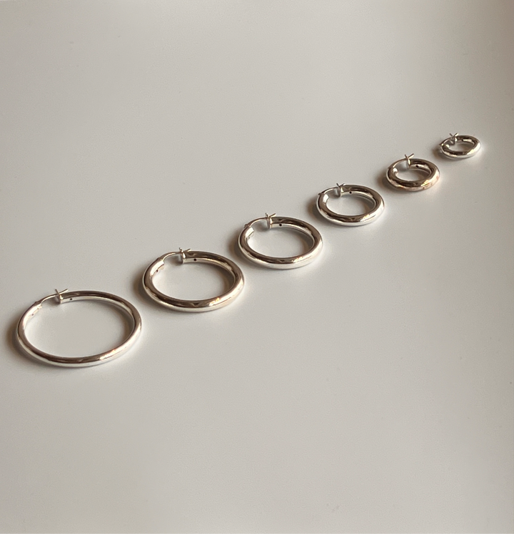 Frances Grace Silver Everyday XL Hoops