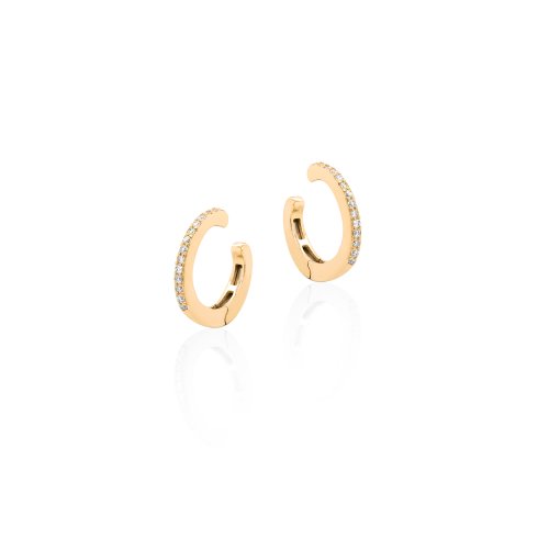 Load image into Gallery viewer, 14K Diamond Single Cuff Earrings
