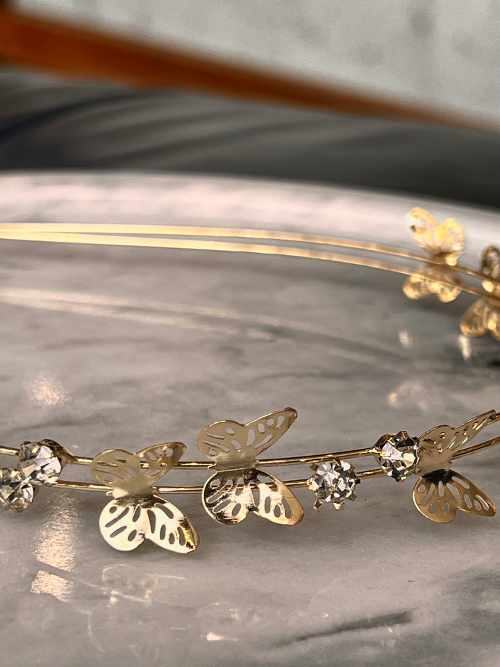 FRANCESGRACE Butterfly Crystal Headband - HOLDENGRACE - HOLDENGRACE