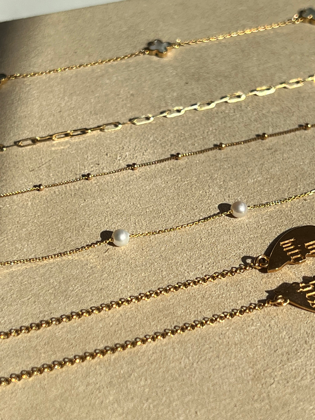 Frances Grace Freshwater Pearl and 10K Gold Delicate Chain Bracelet