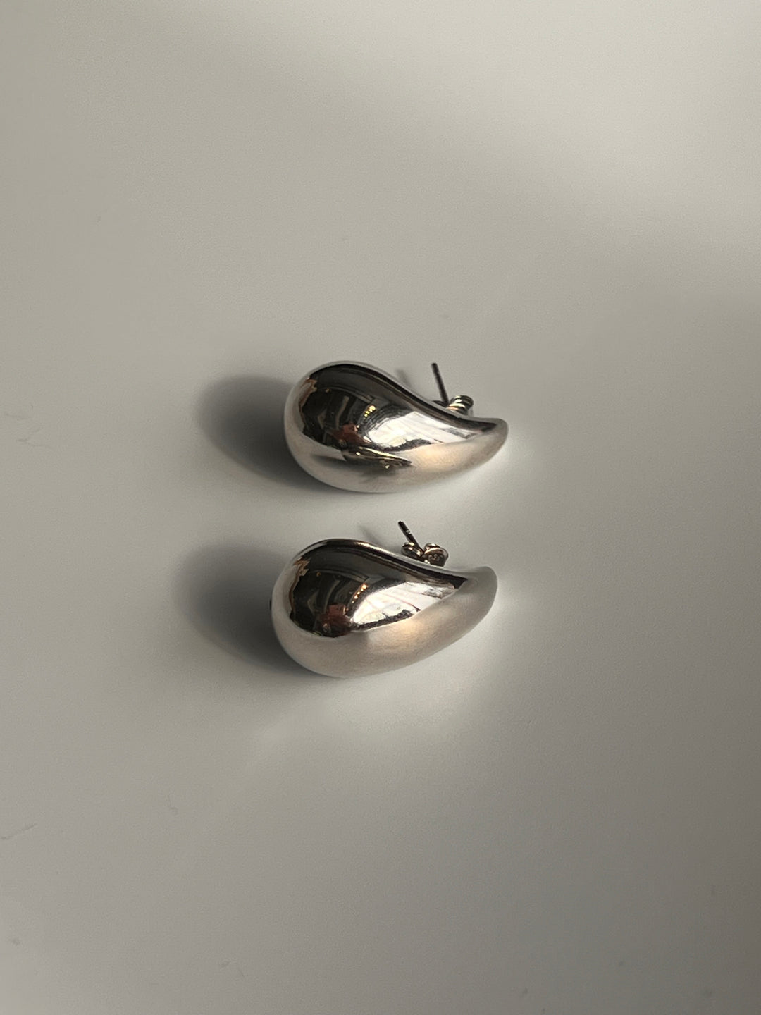 Frances Grace Silver Bubble Teardrop Earrings (Large)