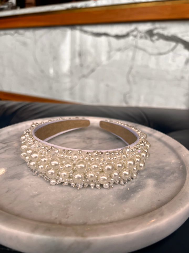 FRANCESGRACE Pearl Embellished Headband - HOLDENGRACE - HOLDENGRACE