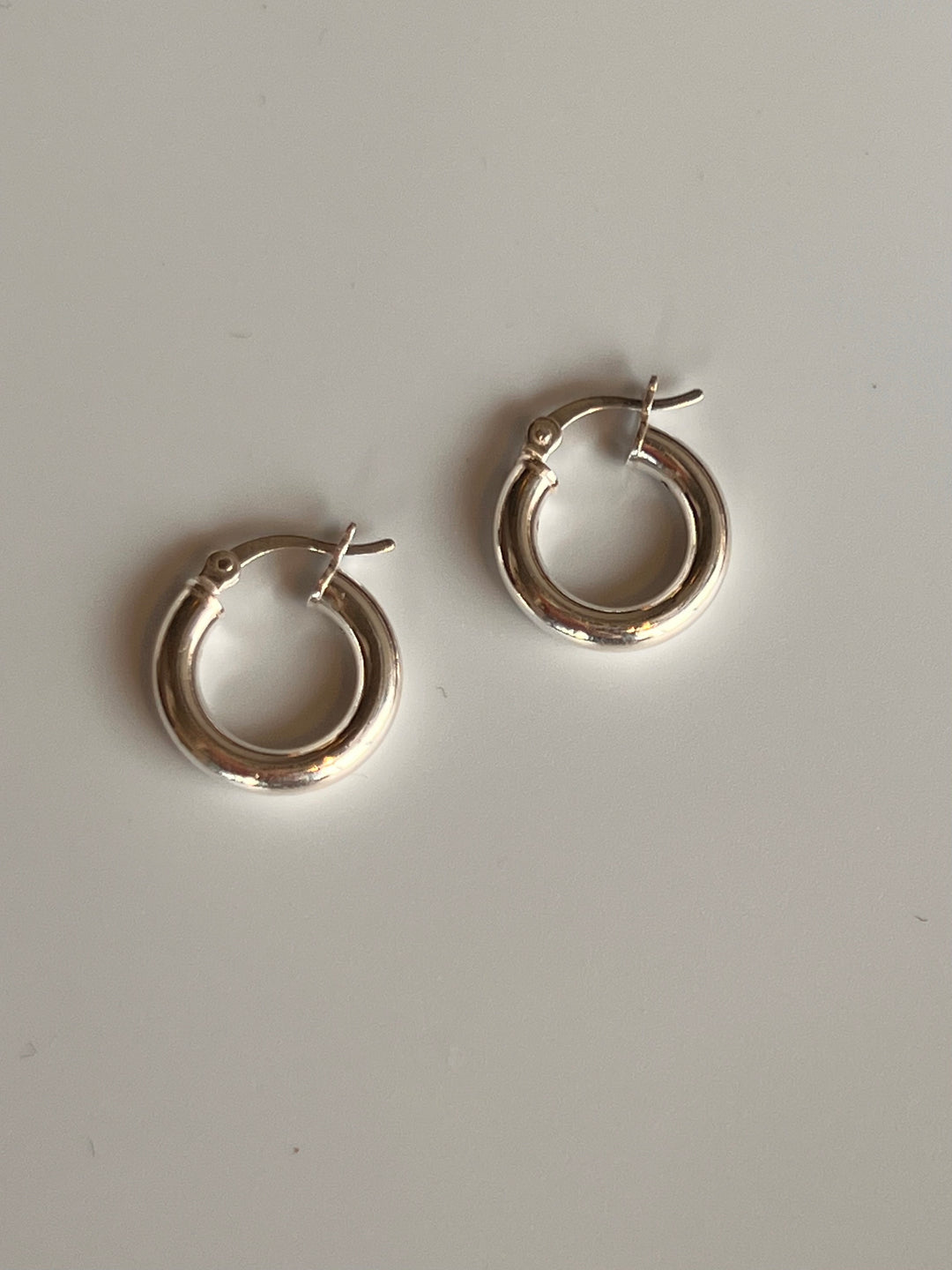 Silver Tube Hoop Earrings XS