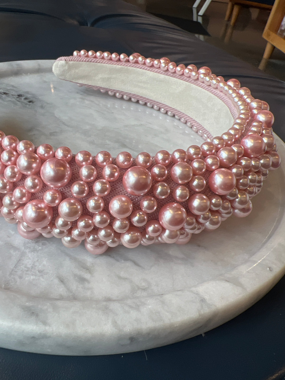 FRANCESGRACE Pink Beaded Statement Headband - HOLDENGRACE - HOLDENGRACE