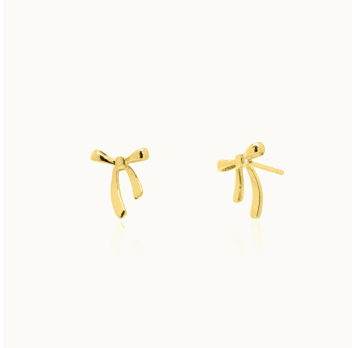 FRANCES GRACE 10K GOLD BOW STUD EARRINGS