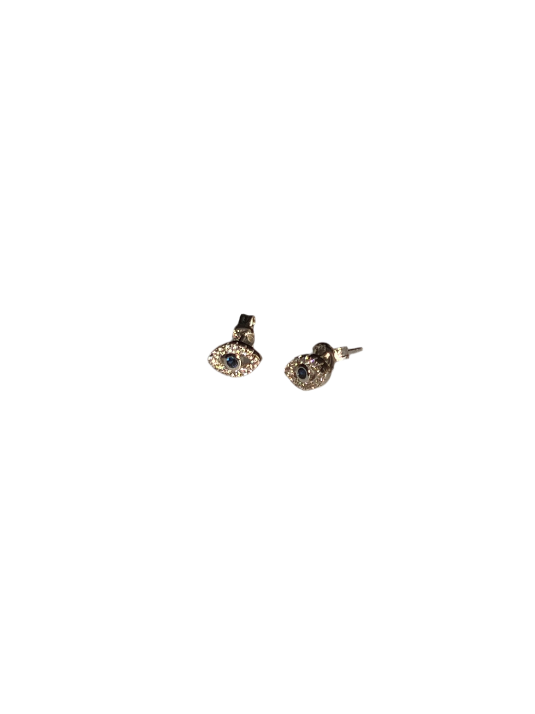 Frances Grace Silver Crystal Evil Eye Earrings