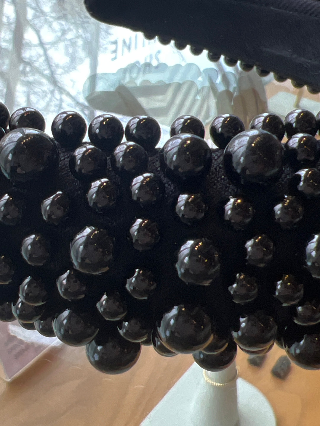 FRANCESGRACE Black Beaded Statement Headband - HOLDENGRACE - HOLDENGRACE
