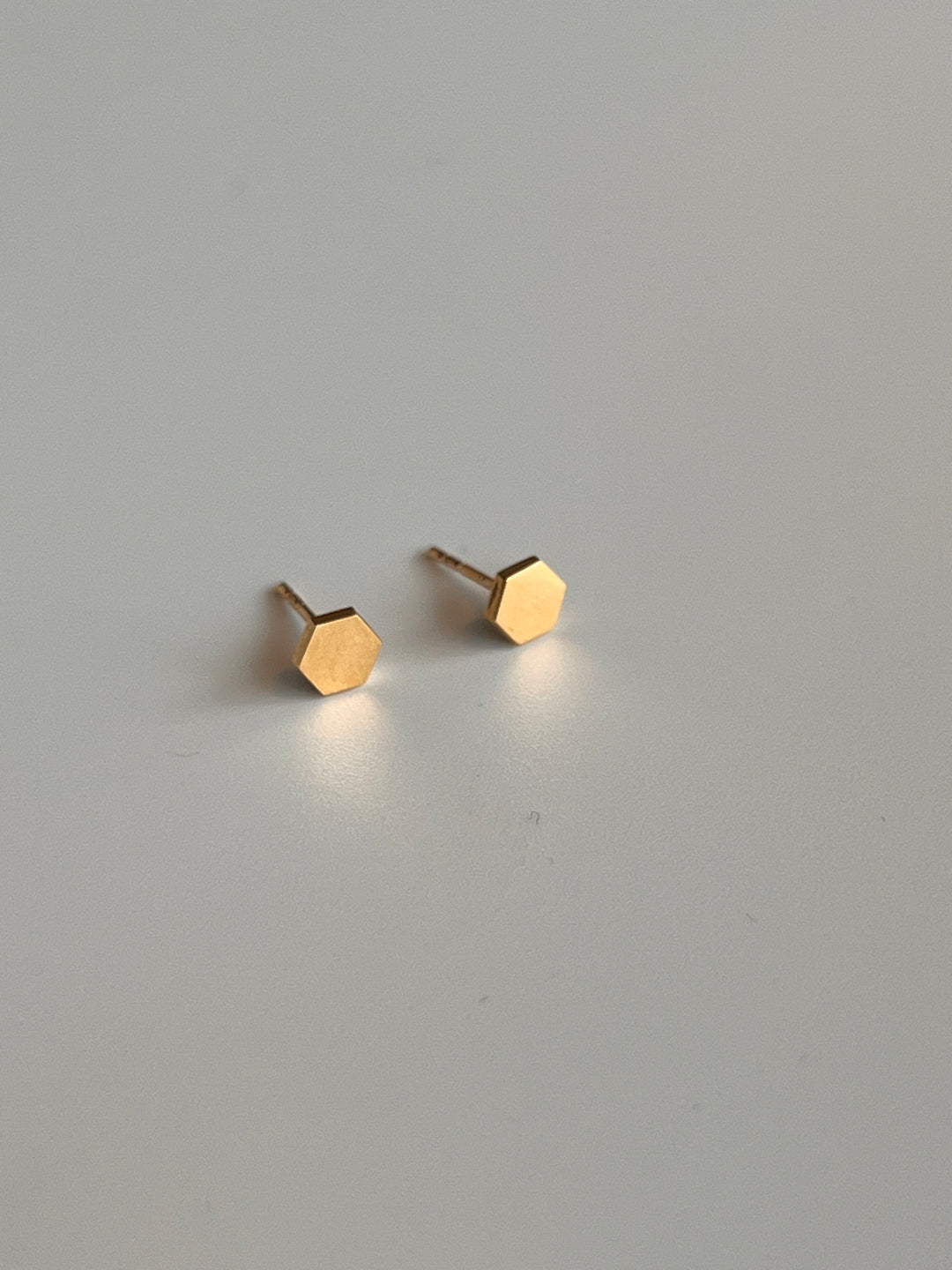 Frances Grace 10K Gold Hexagon Stud Earrings