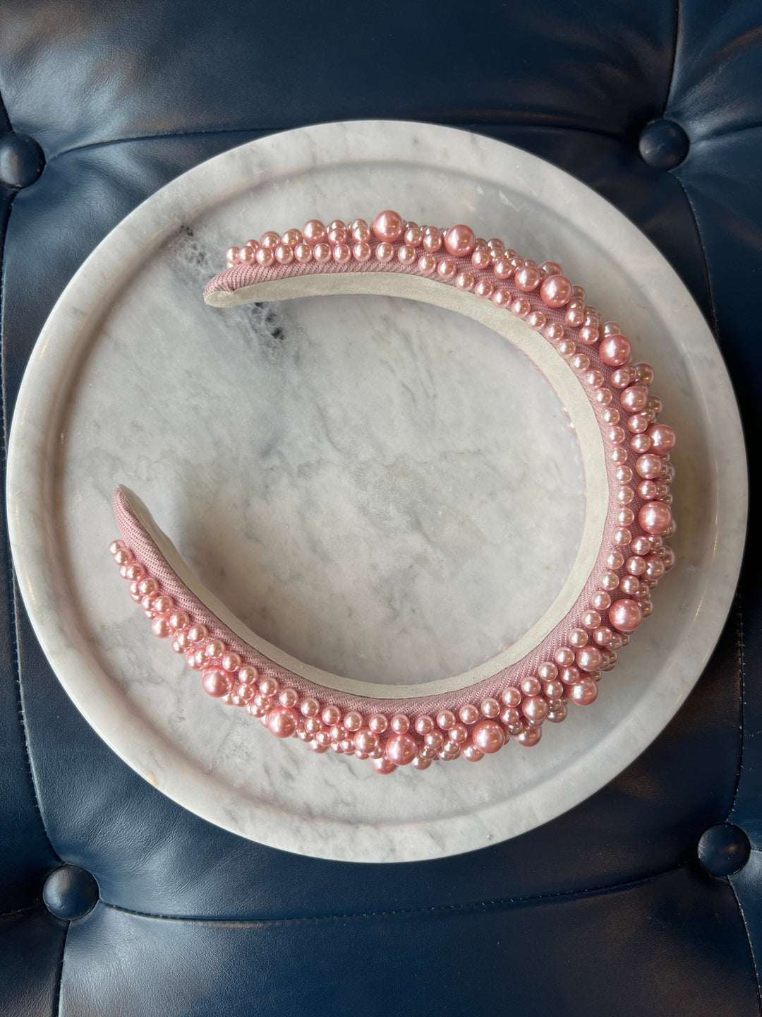 FRANCESGRACE Pink Beaded Statement Headband - HOLDENGRACE - HOLDENGRACE