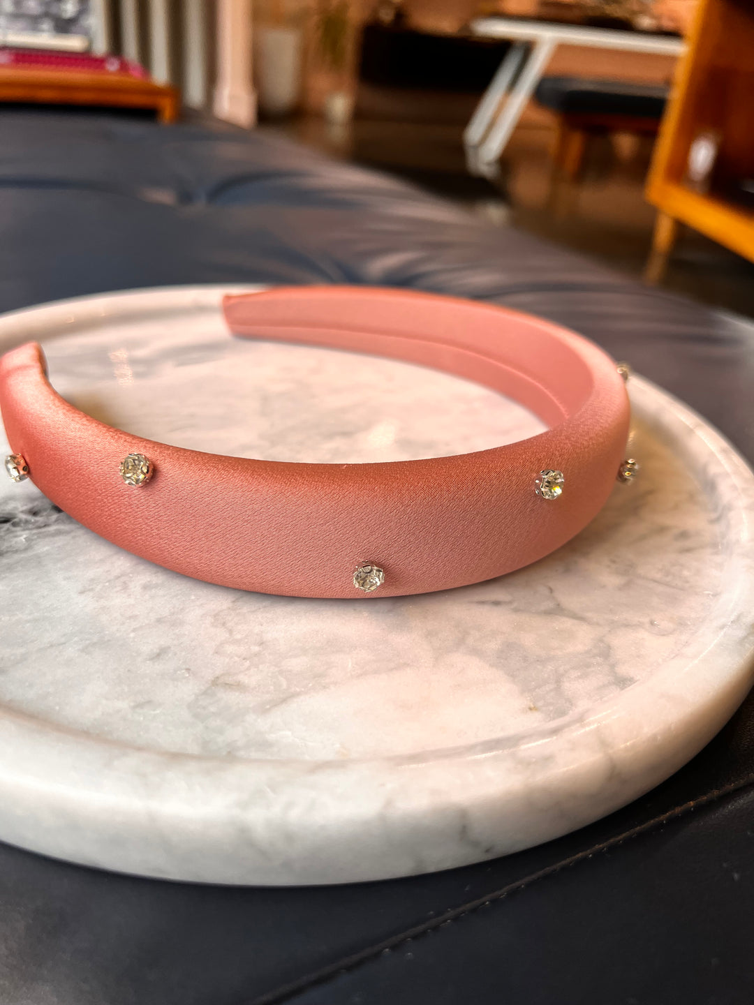 FRANCESGRACE Rose Satin Rhinestone Headband - HOLDENGRACE - HOLDENGRACE