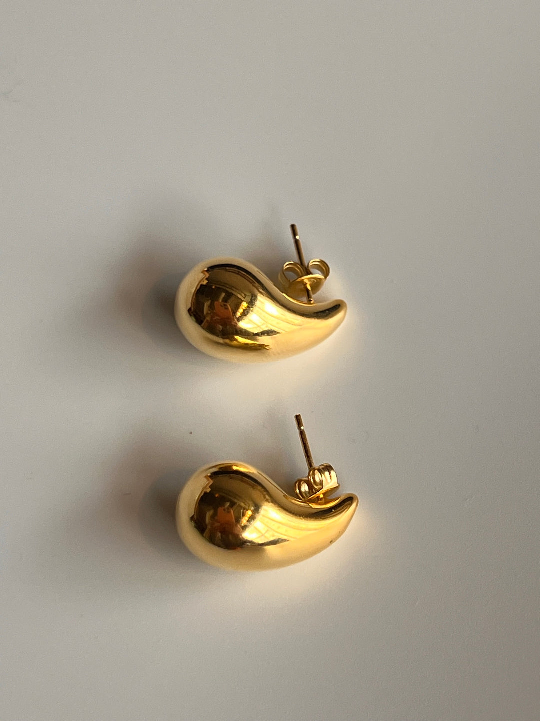 Frances Grace Silver Gold-Tone Bubble Teardrop Earrings (Large)