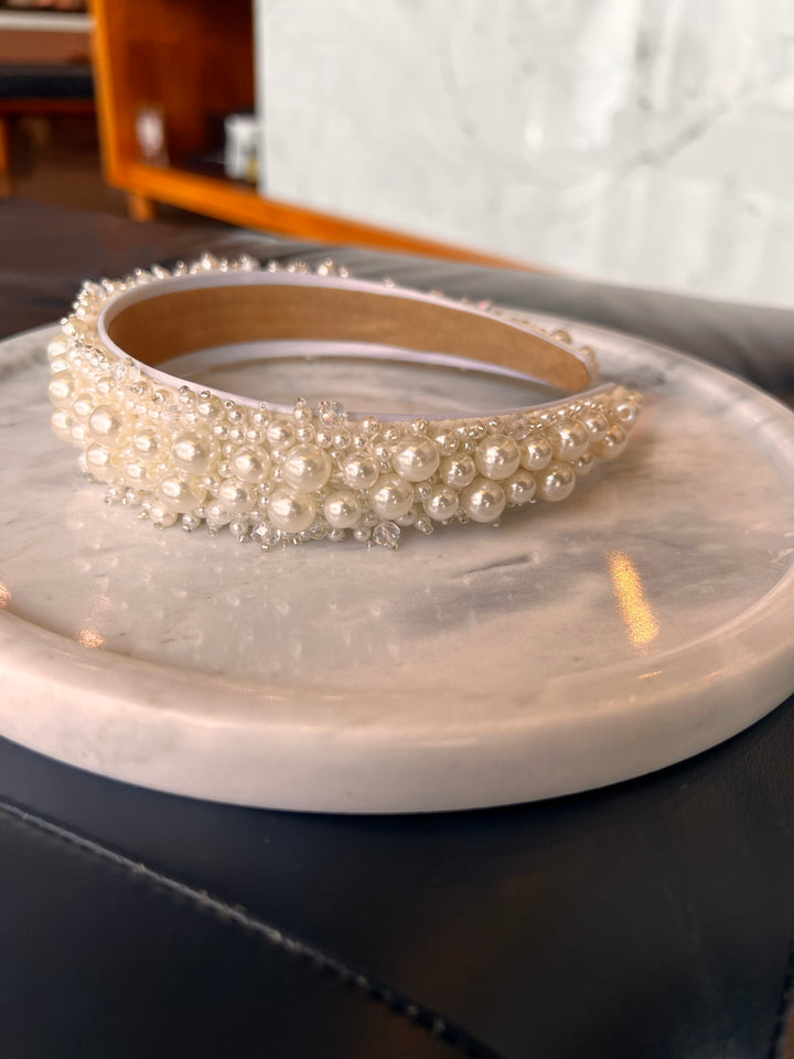 FRANCESGRACE Pearl Embellished Headband - HOLDENGRACE - HOLDENGRACE