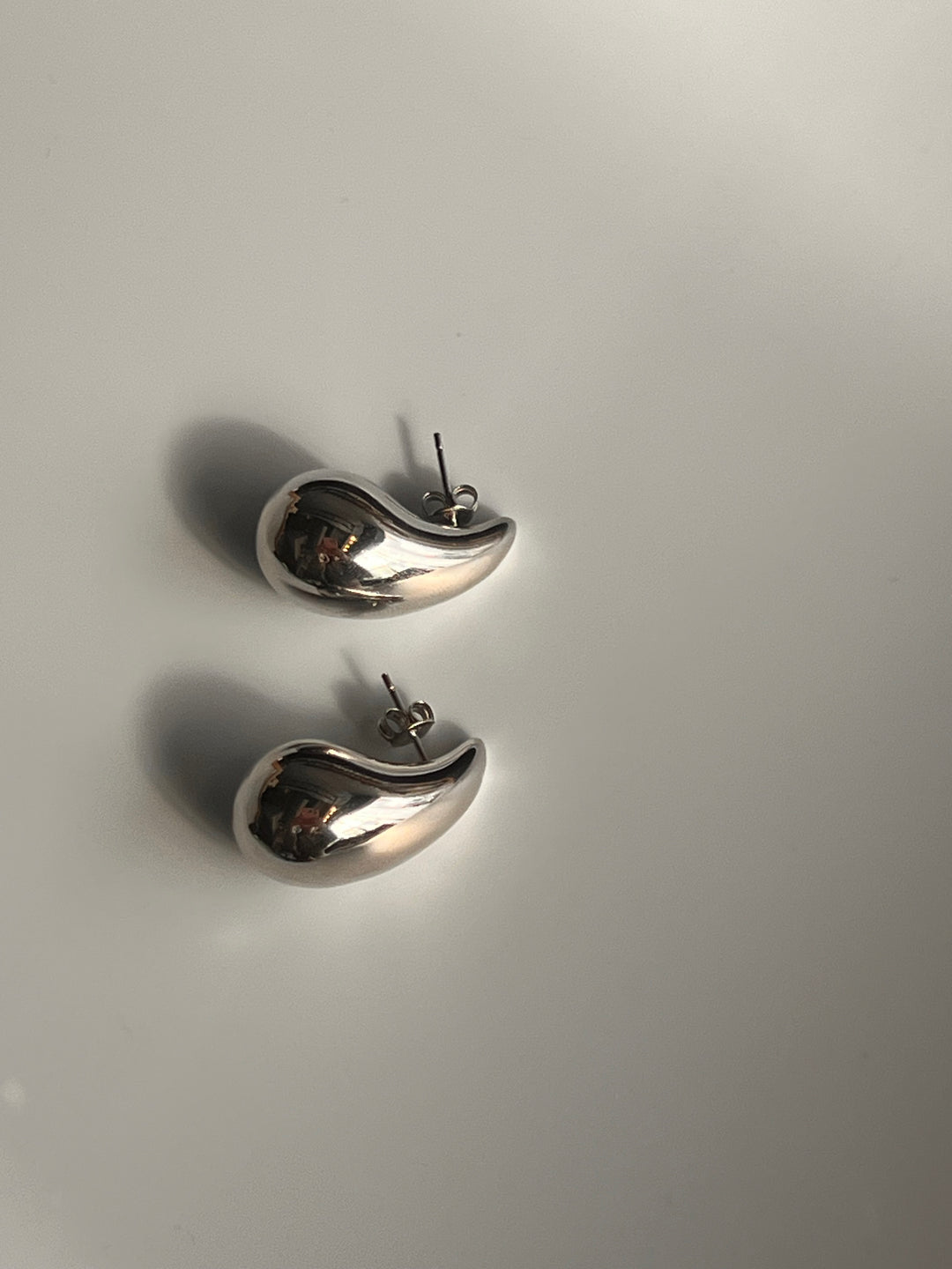 Frances Grace Silver Bubble Teardrop Earrings (Large)
