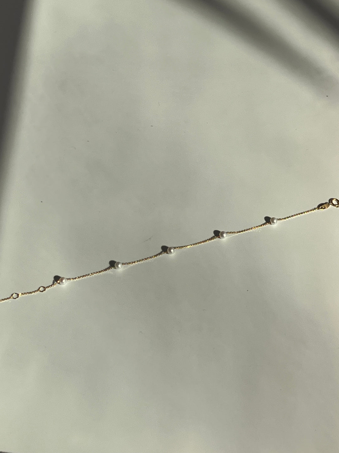 Frances Grace Freshwater Pearl and 10K Gold Delicate Chain Bracelet