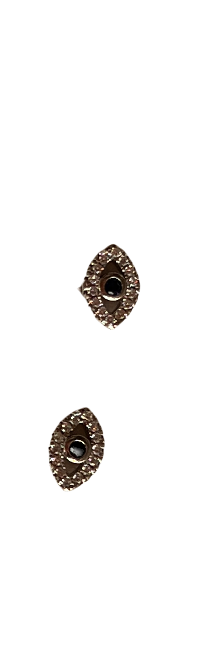 Frances Grace Silver Crystal Evil Eye Earrings