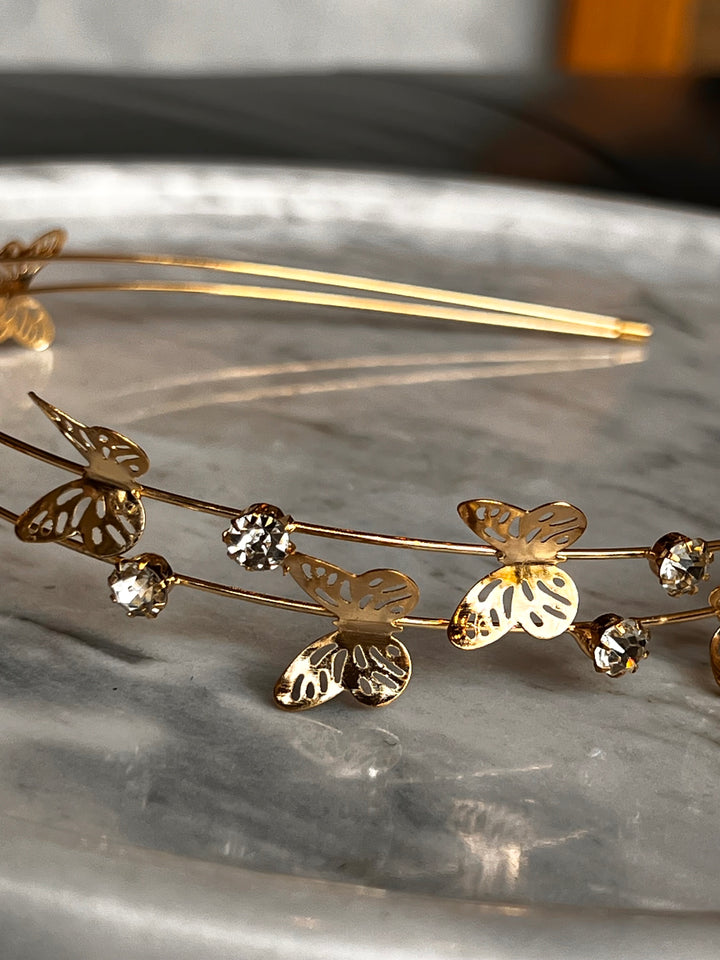 FRANCESGRACE Butterfly Crystal Headband - HOLDENGRACE - HOLDENGRACE