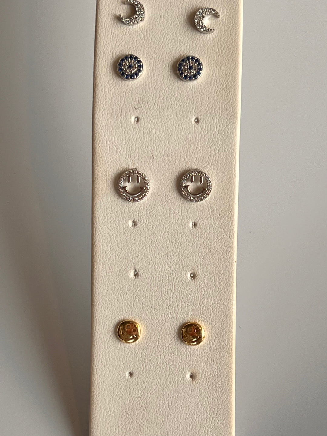 Frances Grace Crystal Happy Face Earrings