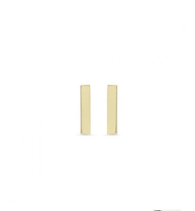 Load image into Gallery viewer, 10K Gold Large Bar Stud Earring
