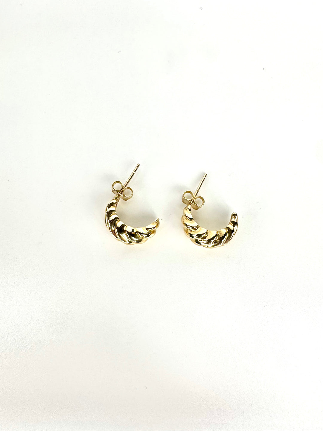 Frances Grace 10K Canadian Gold Croissant Hoop Earrings