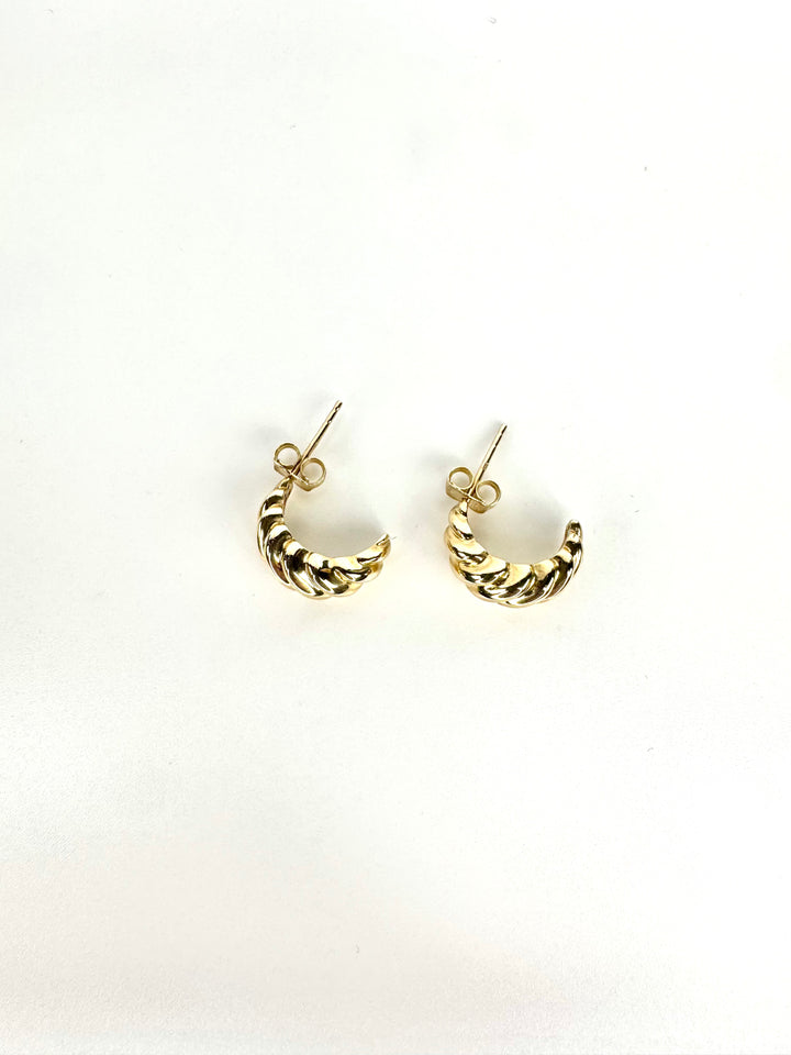 Frances Grace 10K Canadian Gold Croissant Hoop Earrings