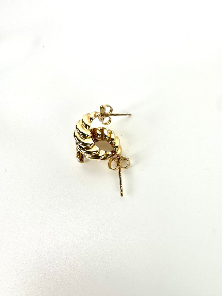 Frances Grace 10K Canadian Gold Croissant Hoop Earrings