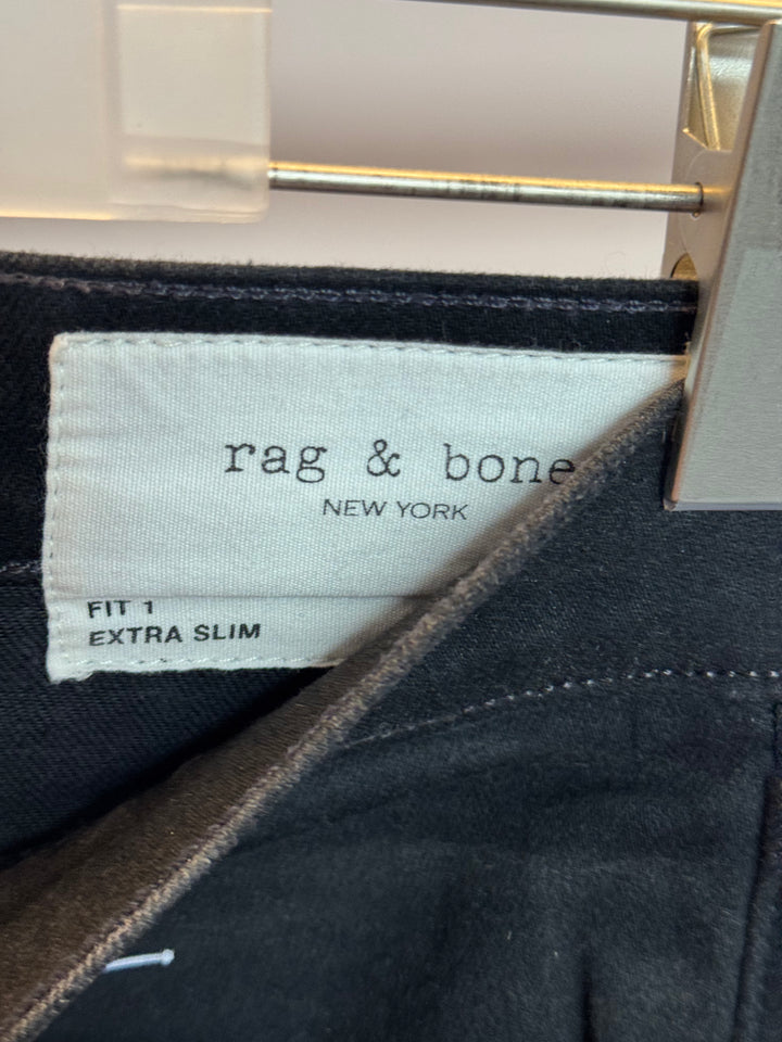 Rag & Bone Jet Black Denim S 30