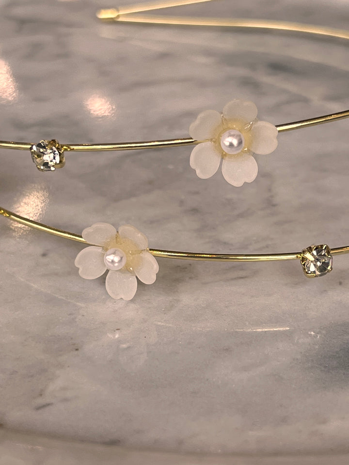 FRANCESGRACE Floral Crystal Headband - HOLDENGRACE - HOLDENGRACE