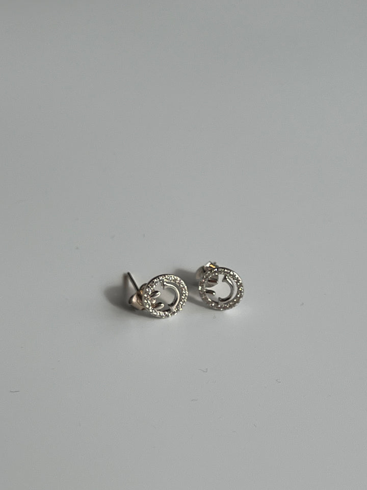 Frances Grace Crystal Happy Face Earrings