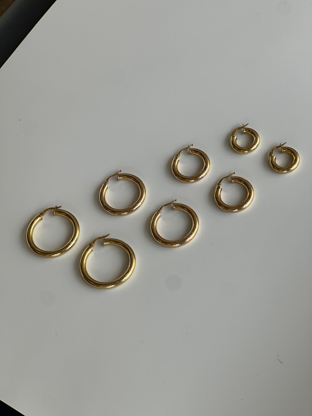 Frances Grace 10K Canadian Gold Medium Tube Hoop Earrings