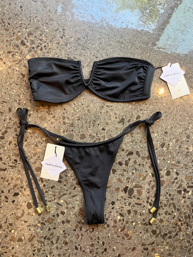 Load image into Gallery viewer, Mdrn Form Black bikini bottom
