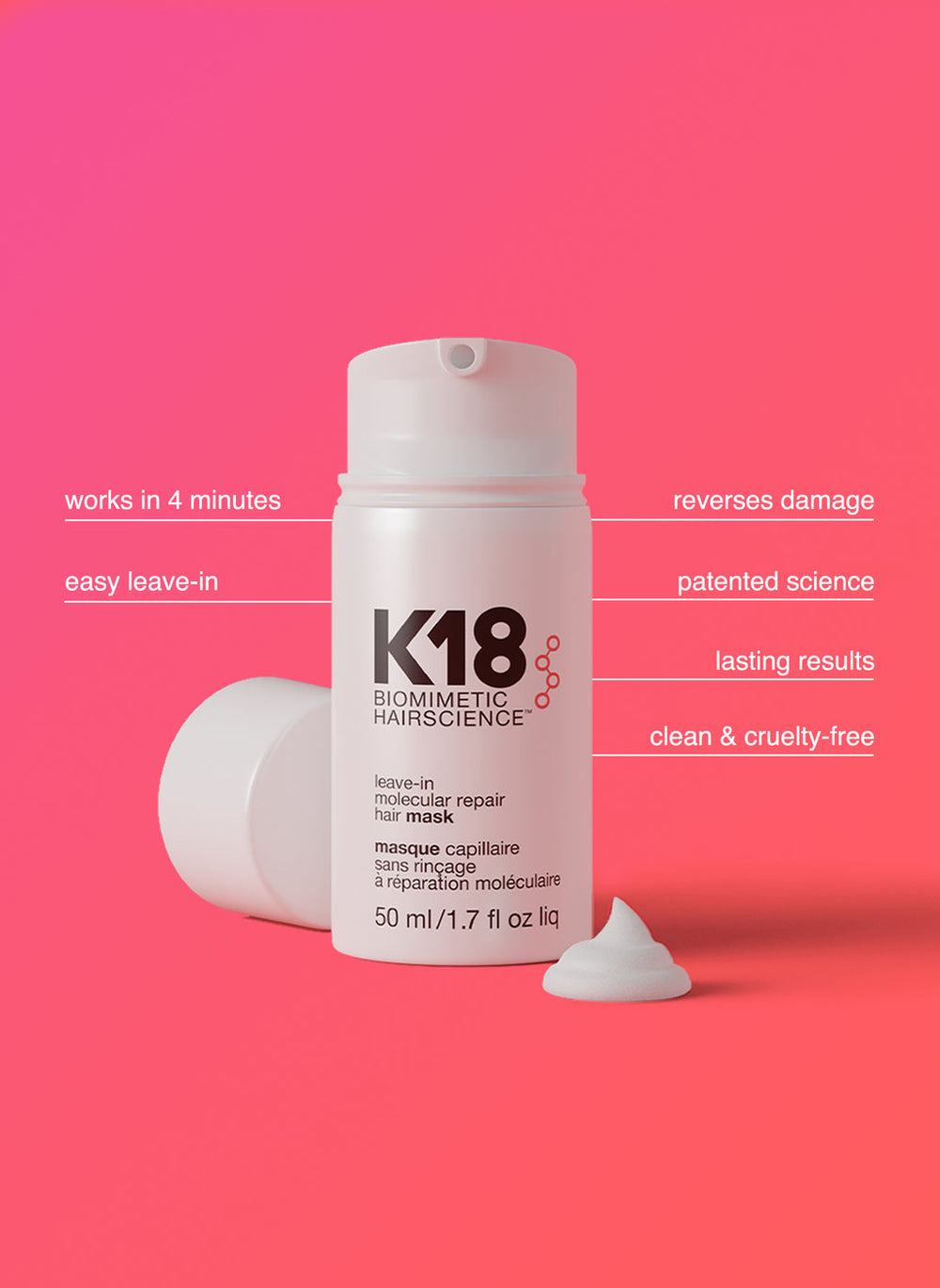 K18 leave-in molecular repair hair mask - K18 - HOLDENGRACE